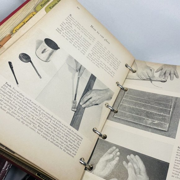Better Homes and Gardens HANDYMAN'S BOOK 1951 Red 5 Ring Binder Vintage Smell - Picture 9 of 13